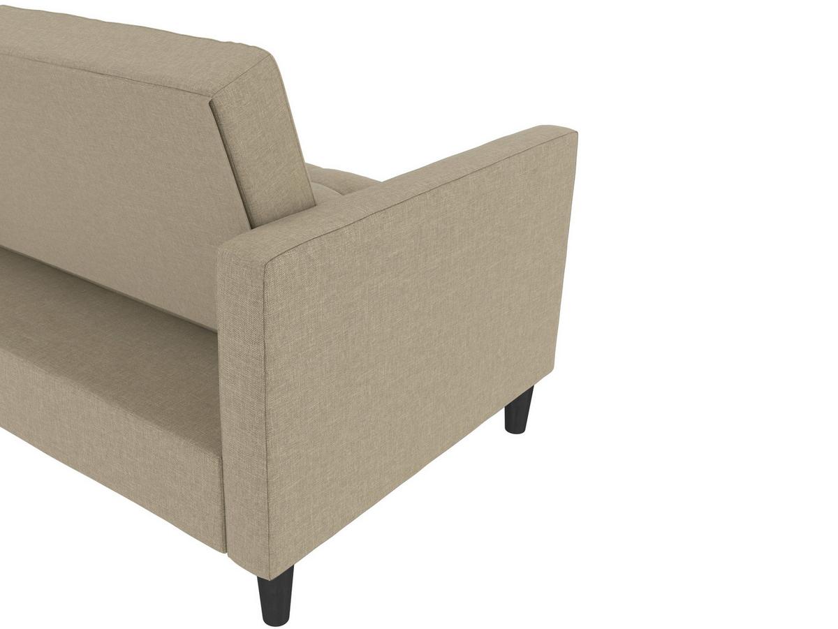 Ecksofa Palermo Cappuccino, mit Stauraum - Schwarz/Cappuccino, Basics, Textil (213/154cm) - Livetastic