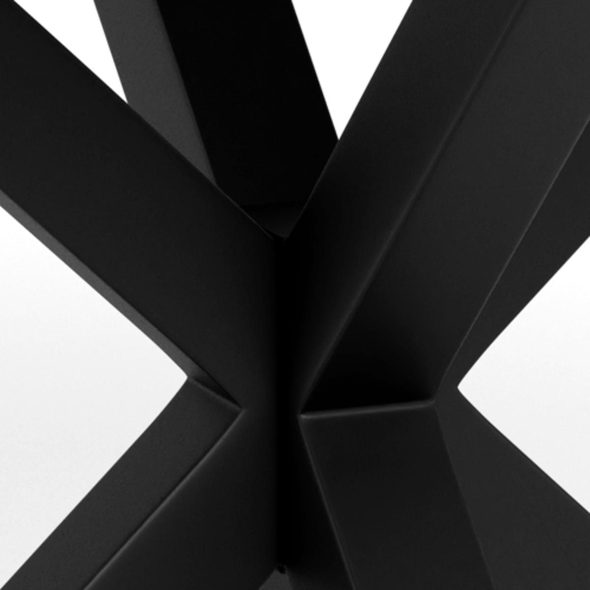 Jídelní stůl HEAVEN částeční masiv 120/160 - divoký dub/černá, Design, kov/dřevo (120(160)/76/120cm) - MID.YOU