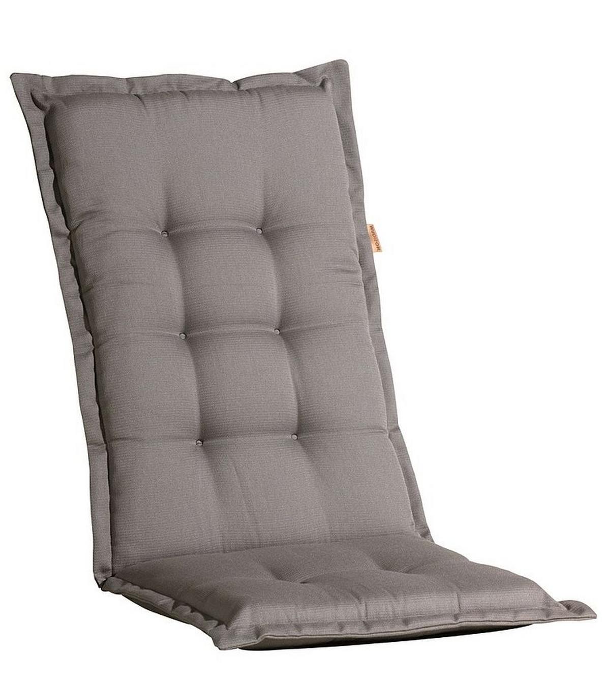 Auflage für Sessel Pana 4-Tlg. BxHxT 50x8x123 cm Grau - Grau, KONVENTIONELL, Textil (50/8/123cm) - Ambia Garden