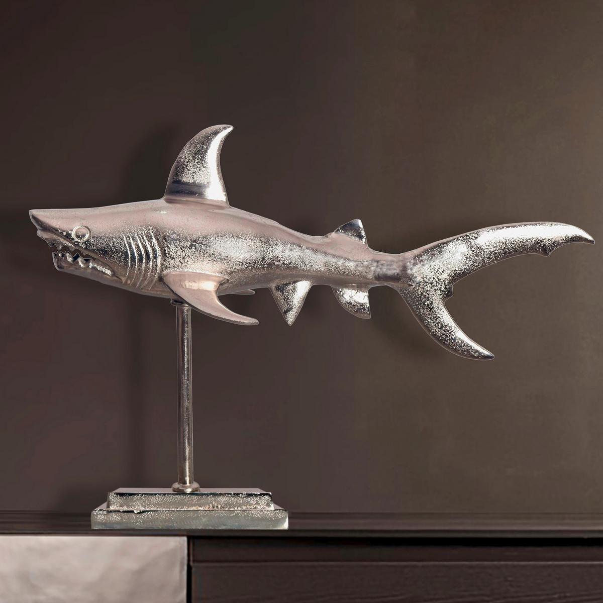 Dekotier Silberfarben B: 70 cm - Silberfarben, Design, Metall (70/49/27cm) - Livetastic