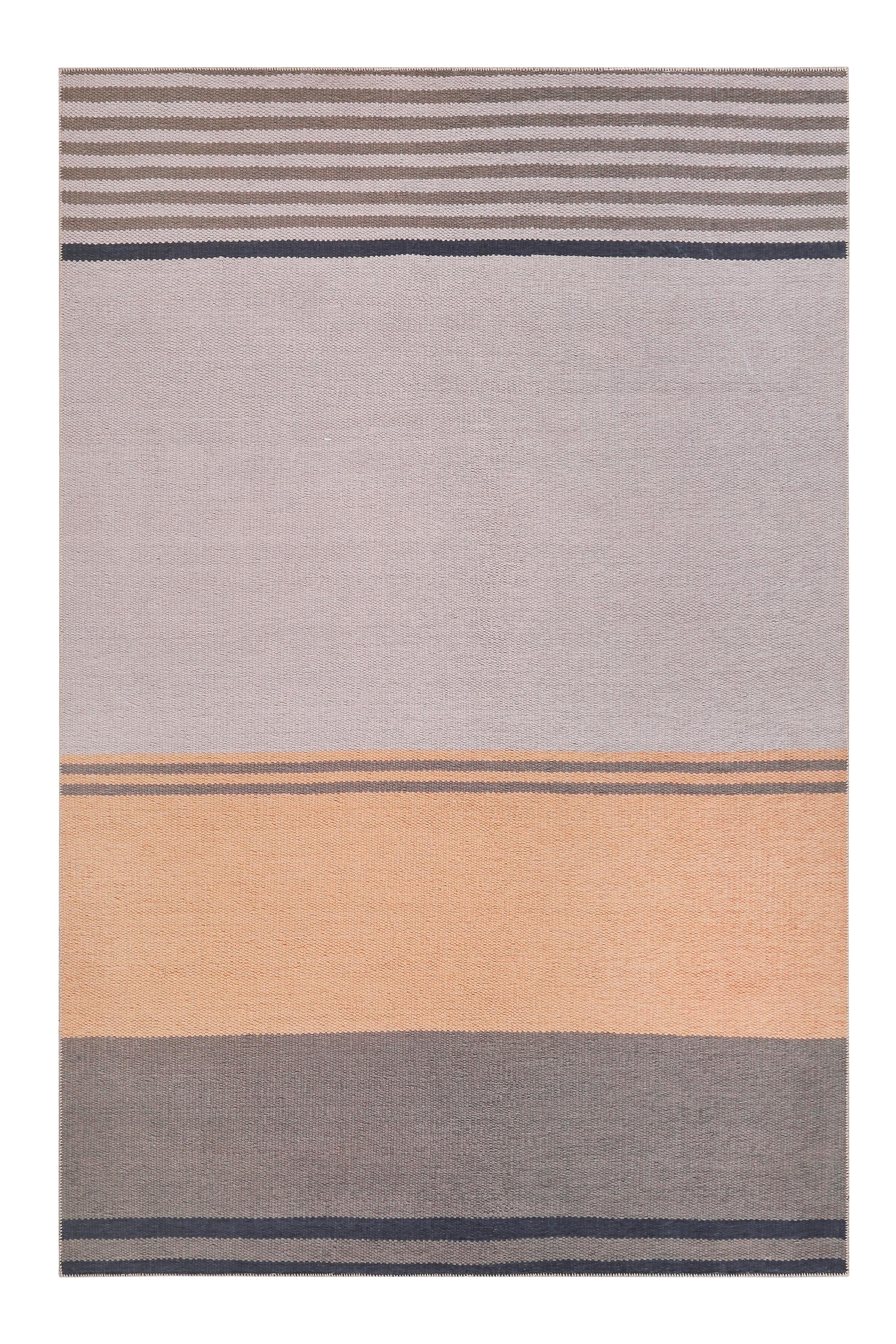 Webteppich Grau/Orange/Braun Camps Bay 80x150 cm - Braun/Orange, KONVENTIONELL, Textil (80/150cm) - Esprit