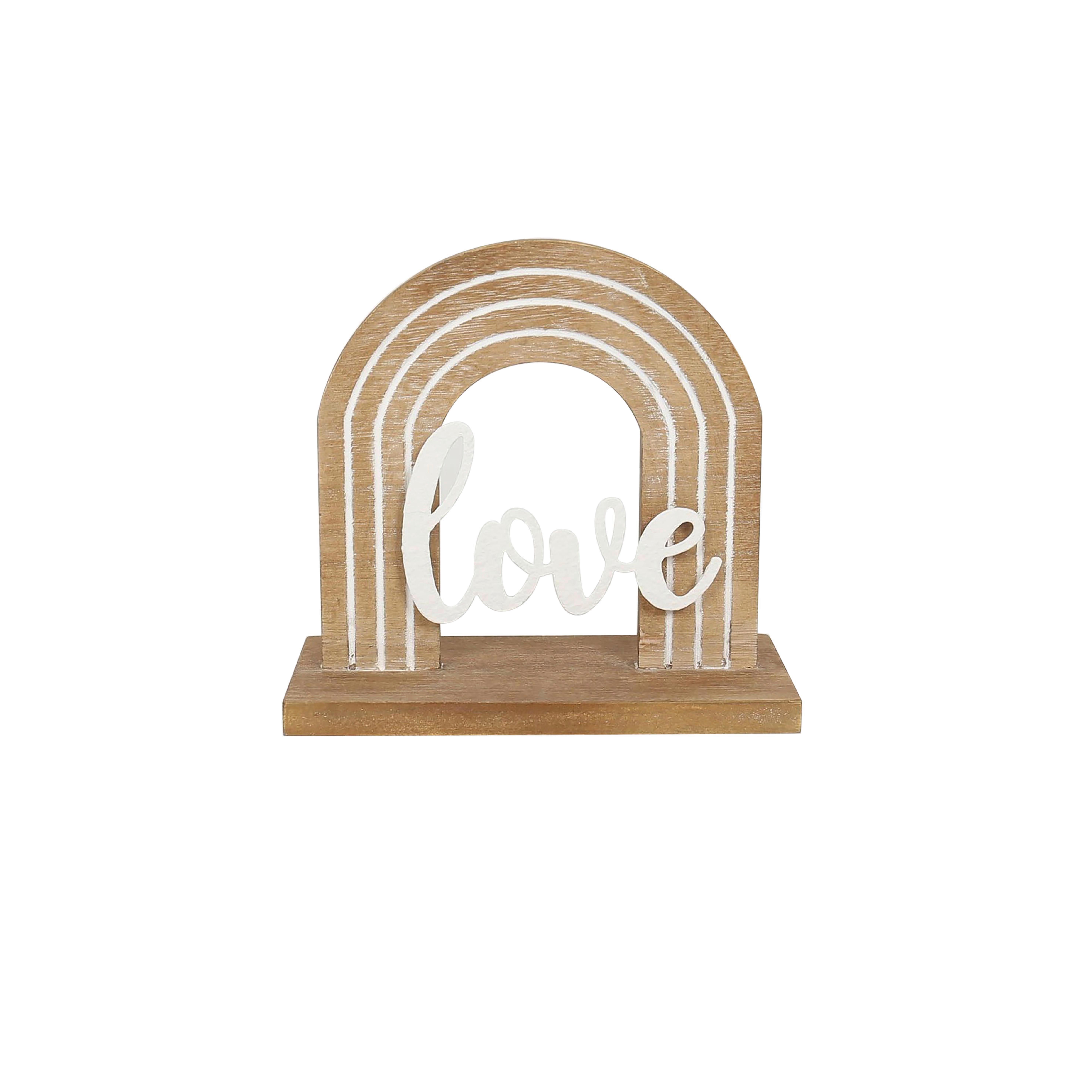 Skulptur Carina - Naturfarben/Weiß, Design, Holz/Metall (21,5/10/20,5cm) - James Wood