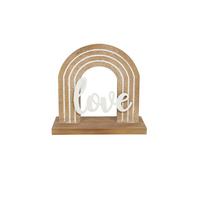 Skulptur Carina - Naturfarben/Weiß, Design, Holz/Metall (21,5/10/20,5cm) - James Wood