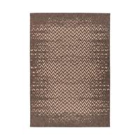 Flachwebteppich Splash 600 Braun/Creme, 80x150 cm - Creme/Braun, KONVENTIONELL, Textil (80/150cm)