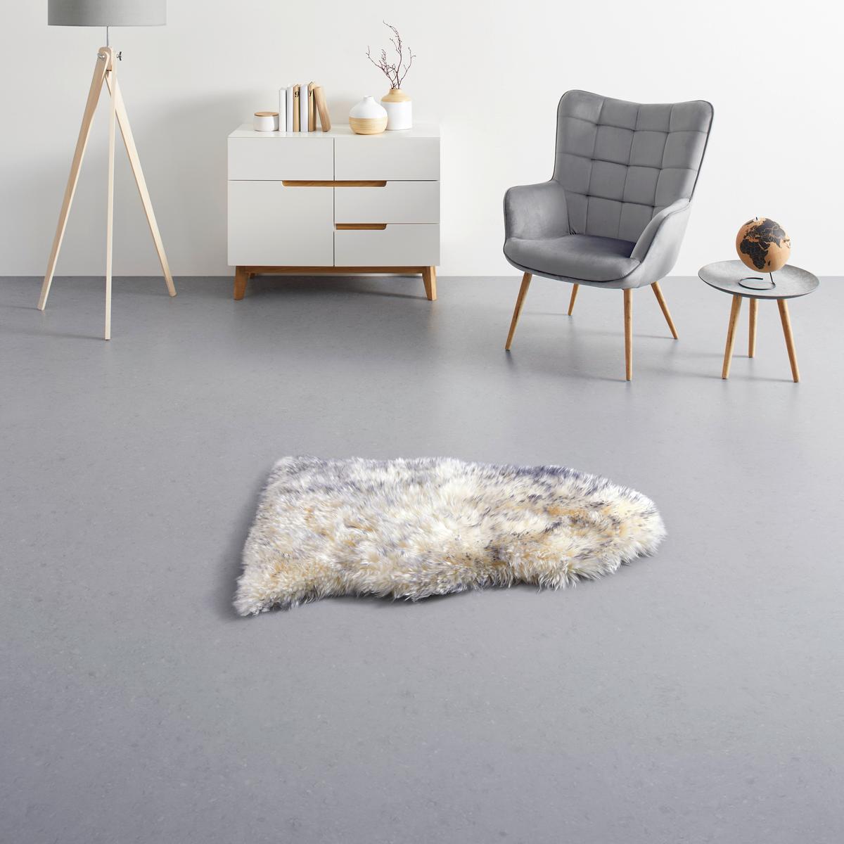 OVČÍ KOŽEŠINA Lea, 60/90cm, šedá - šedá, Romantický / Rustikální, textil (60/90cm) - Modern Living