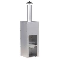 Feuerstelle Makarima - Silberfarben, KONVENTIONELL, Metall (45/199/45cm) - Gardenson
