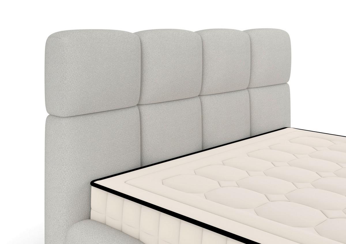 Polsterbett Cloudy M. Matratze Creme, Lf: 120x200 Cm - Creme, Trend, Holz/Holzwerkstoff (120/200cm) - Luca Bessoni