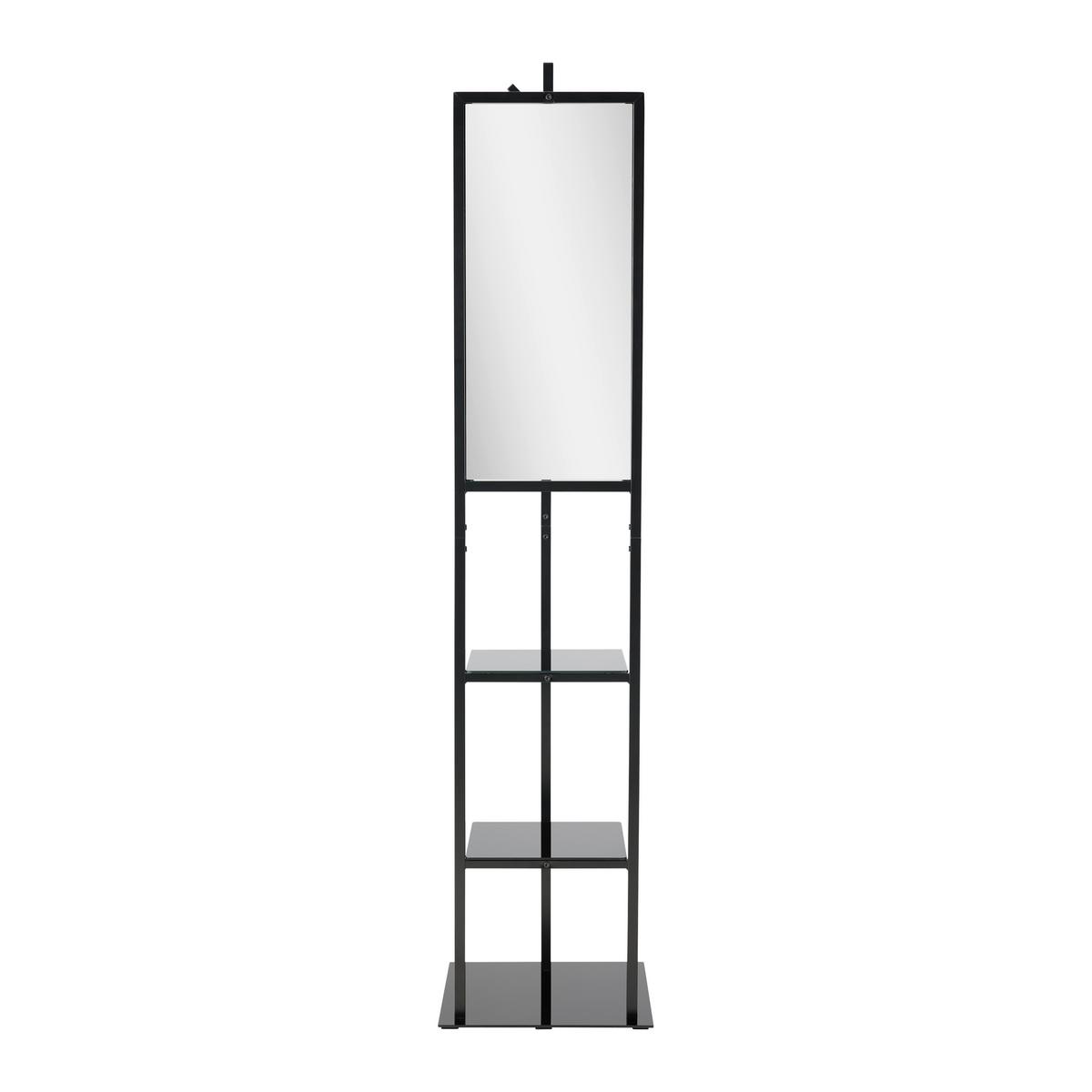 STOJAN DO ŠATNY IMOLA -EXKLUSIV- - černá, Moderní, kov/sklo (40/182/40cm) - Mömax