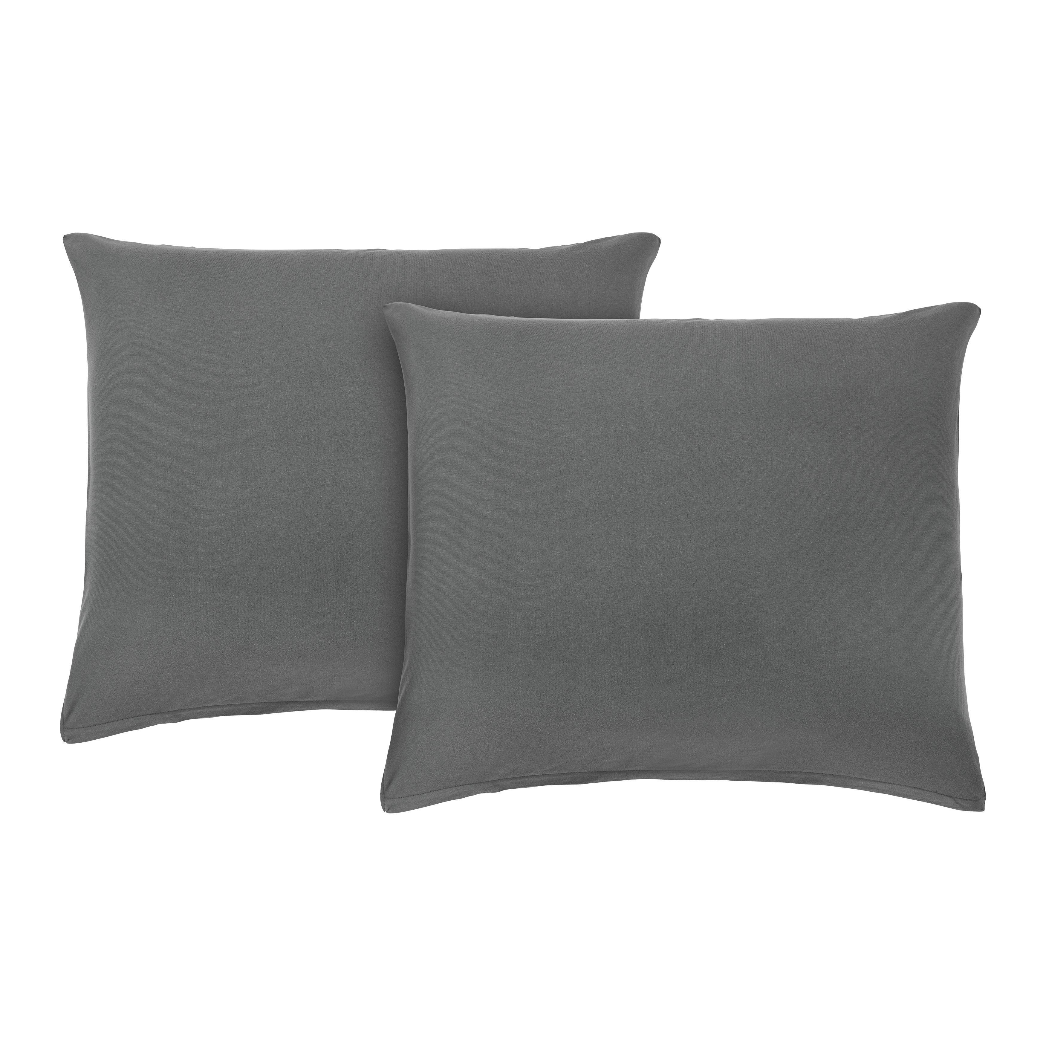 Sada potahů na polštář Basic, 70/90cm, světle šedá - světle šedá, Moderní, textil (70/90cm) - Modern Living