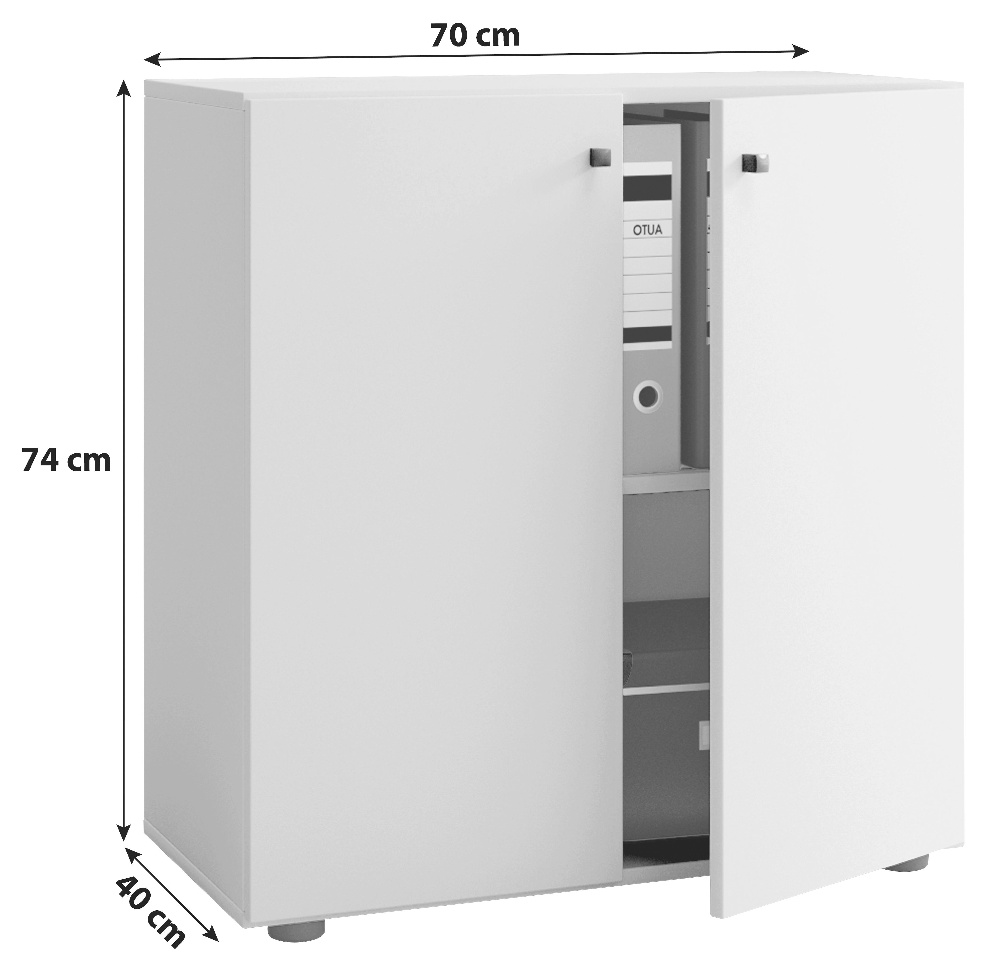 Aktenschrank Lona Sonoma Eiche Dekor B: 70 cm - Sonoma Eiche, Basics, Holzwerkstoff (70/74/39cm) - MID.YOU