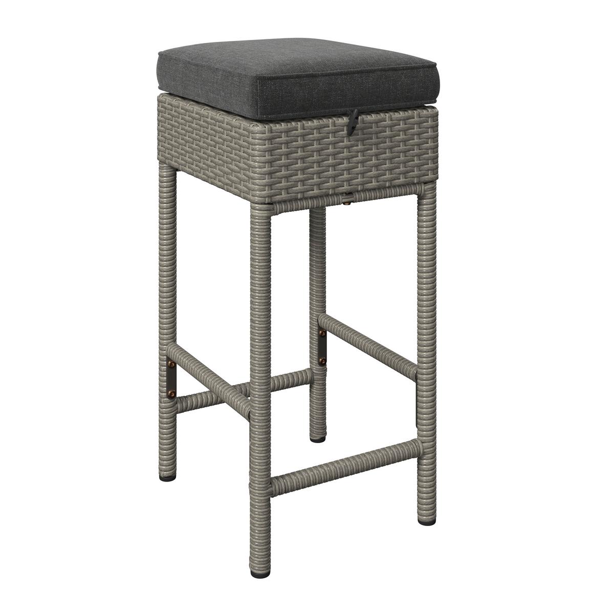 Loungegarnitur Mentone - Grau, MODERN, Kunststoff/Textil (120/90/60cm) - Beldano