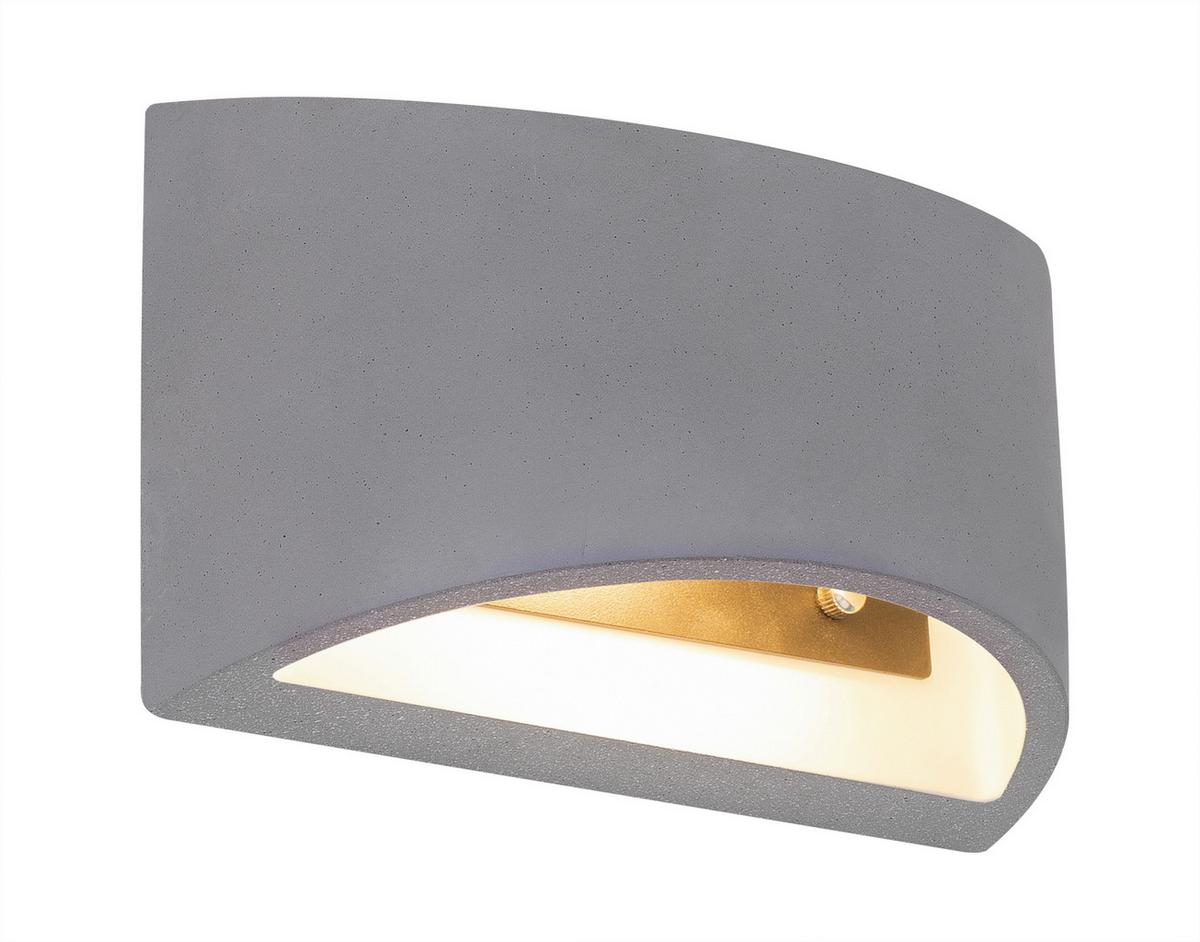 Wandleuchte 55011w6 - Grau, Design, Stein (20/8,8/12cm) - Globo