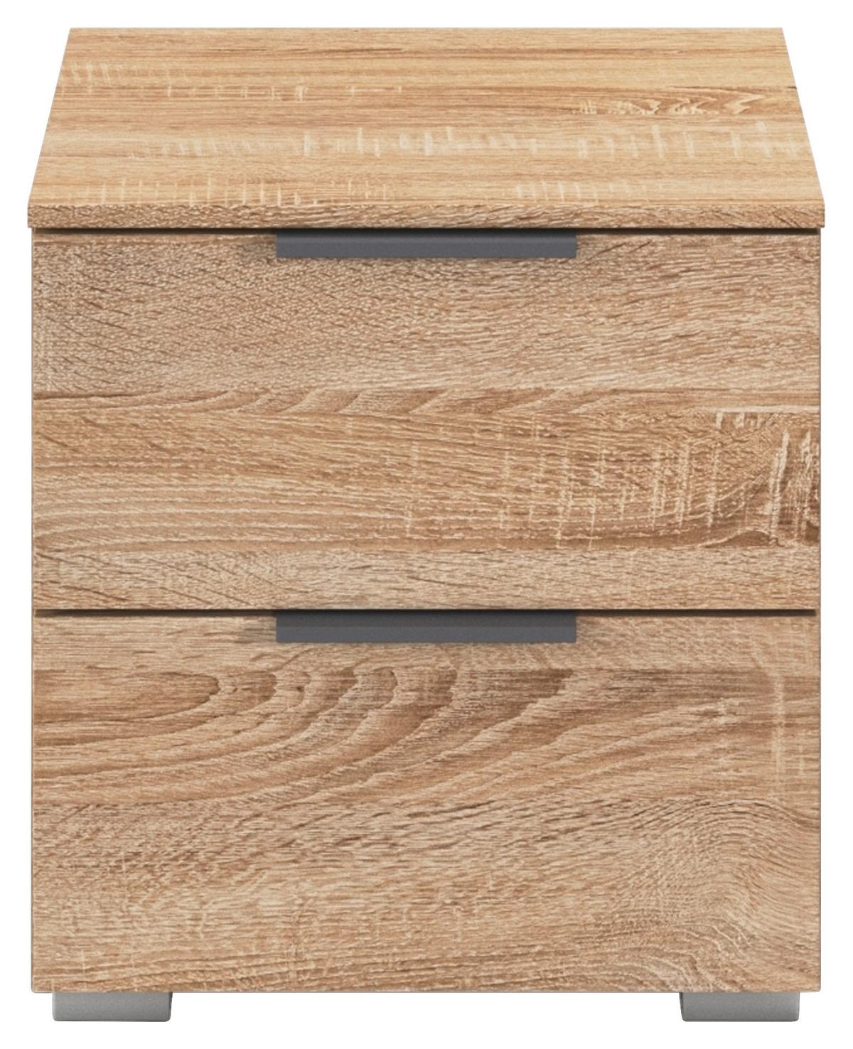 Nachtkästchen Alabama Sonoma Eiche B: 40 Cm - Alufarben/Sonoma Eiche, MODERN, Holzwerkstoff (40/42/42cm) - Rauch Möbel