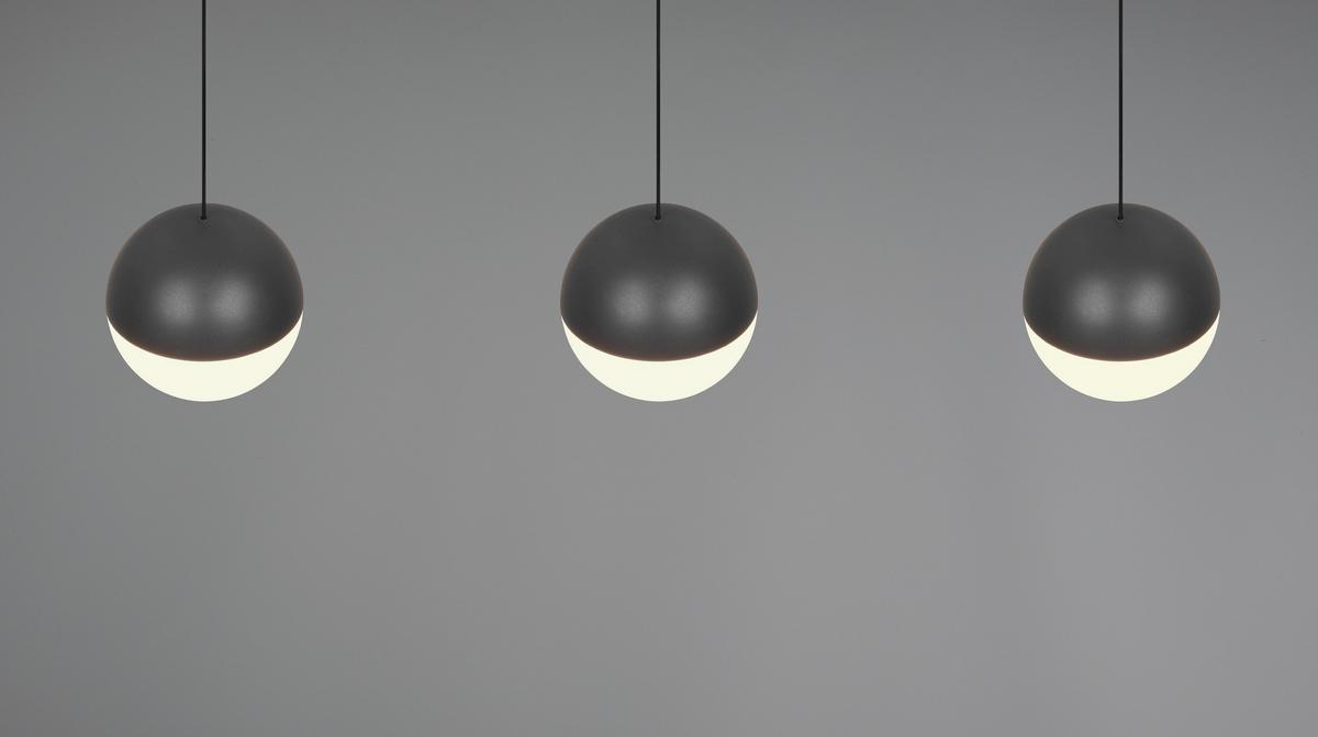 ZÁVĚSNÉ LED SVÍTIDLO SESTINE - černá, Moderní, kov/plast (60/9/150cm) - Mömax