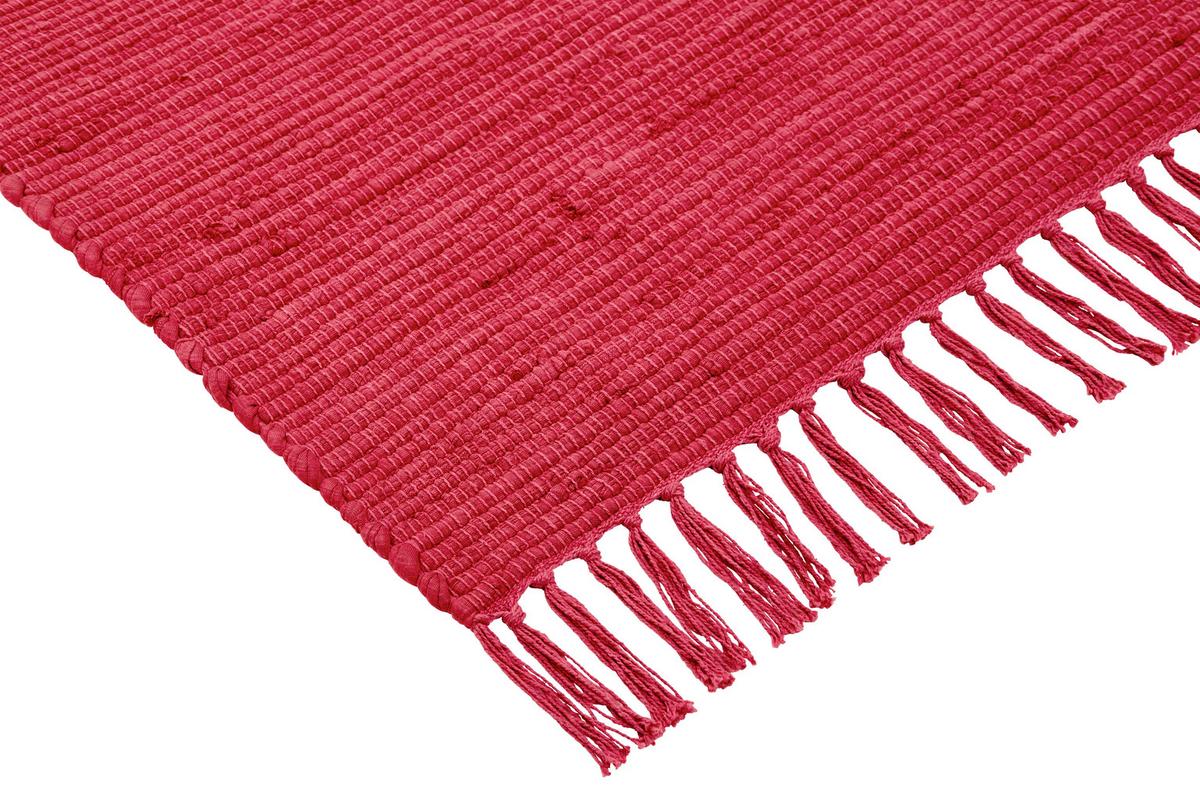 Handwebteppich Annika - Rot, MODERN, Textil (70/120cm) - James Wood