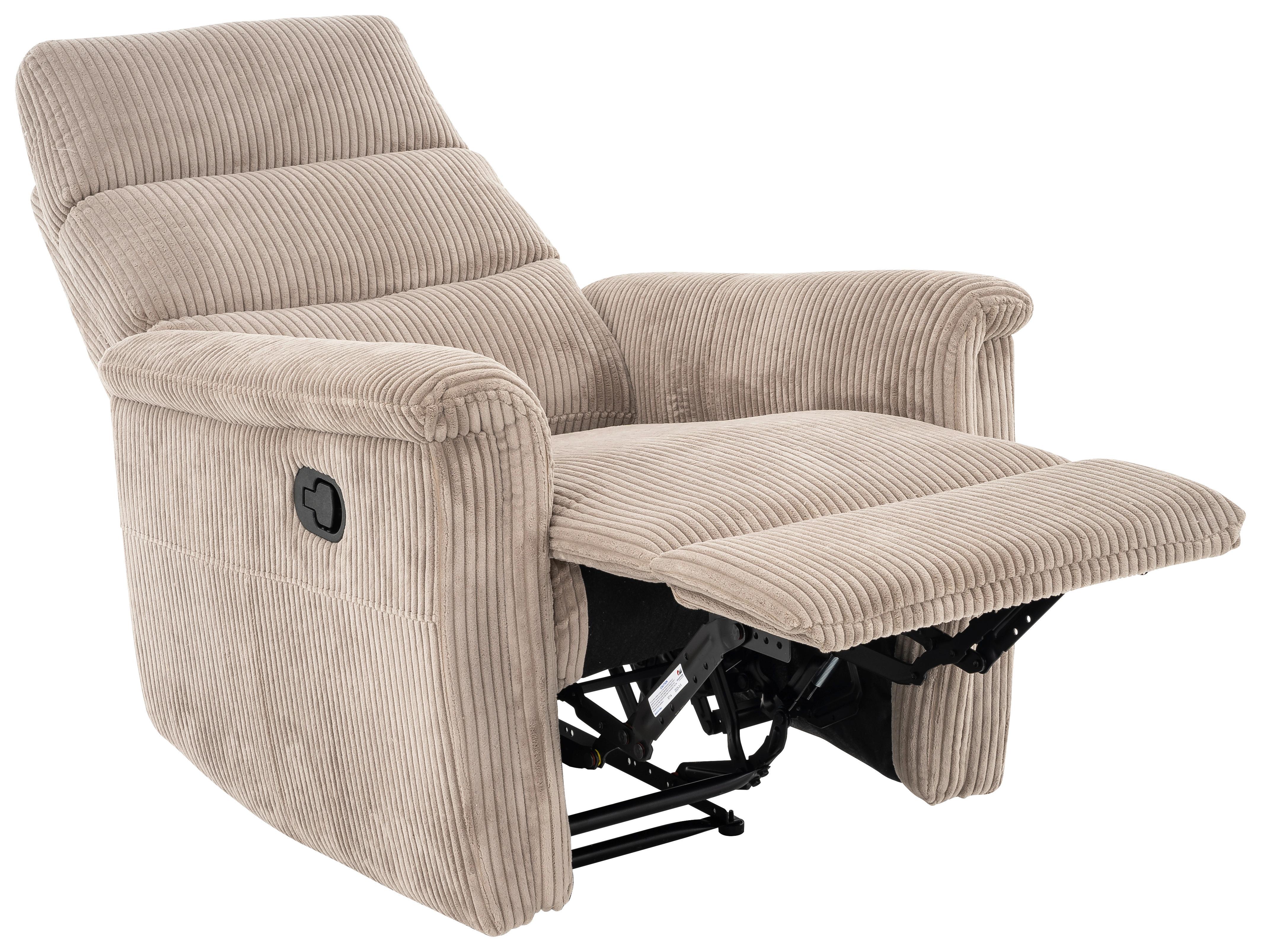 Relaxsessel Xeno Hellbraun B: 78 Cm - Hellbraun/Schwarz, Design, Textil/Metall (78/108/89cm) - Livetastic