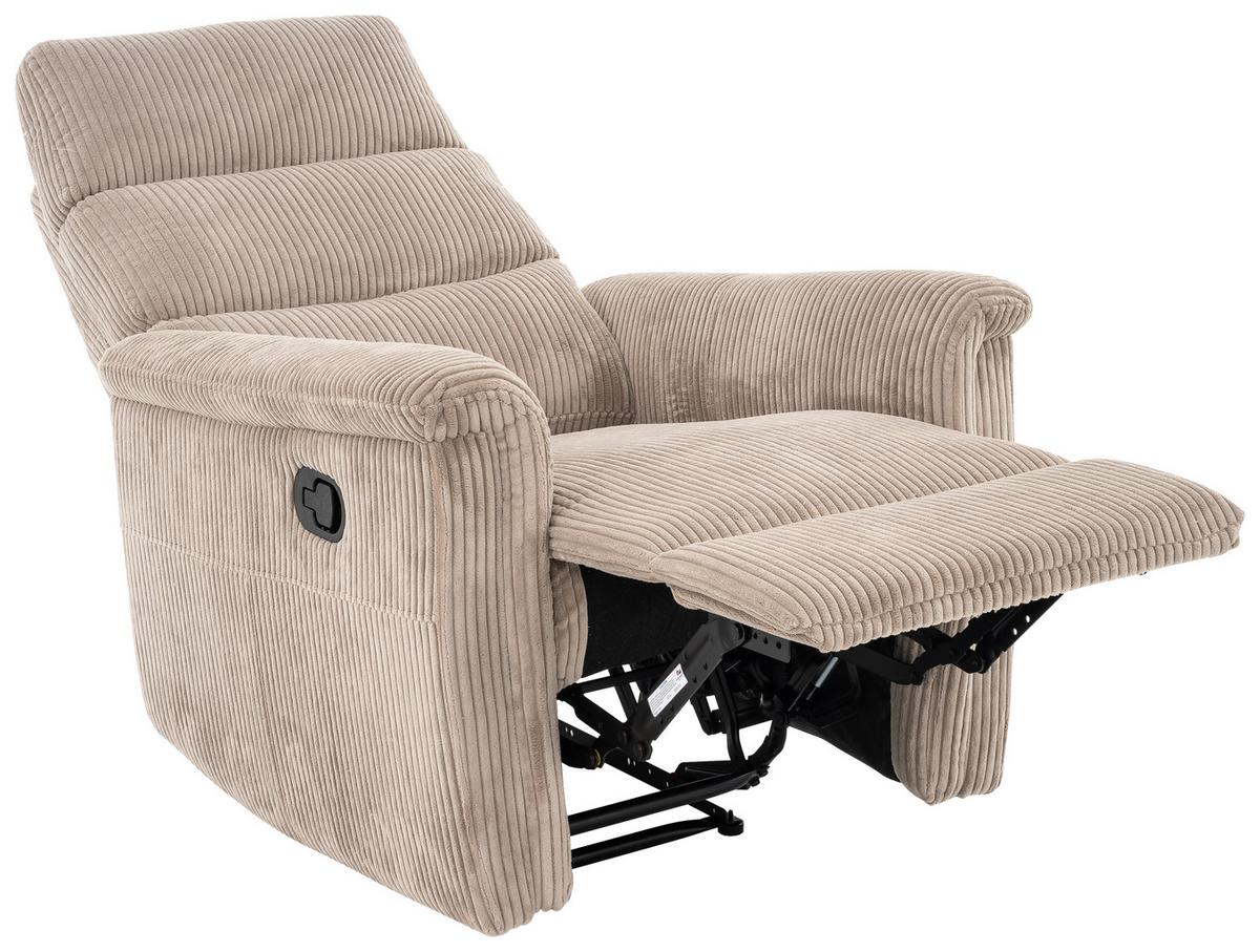 Relaxsessel Xeno Hellbraun B: 78 Cm - Hellbraun/Schwarz, Design, Textil/Metall (78/108/89cm) - Livetastic