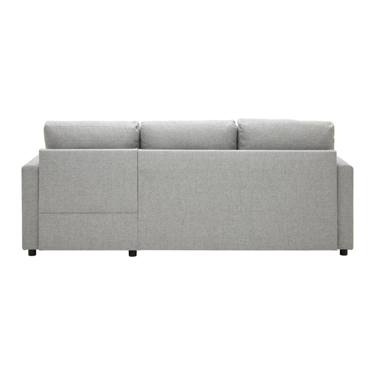 Rohová sedačka VICTORIA, oboustranná, světle šedá - šedá/černá, Moderní, kov/dřevo (215/82/145cm) - P & B