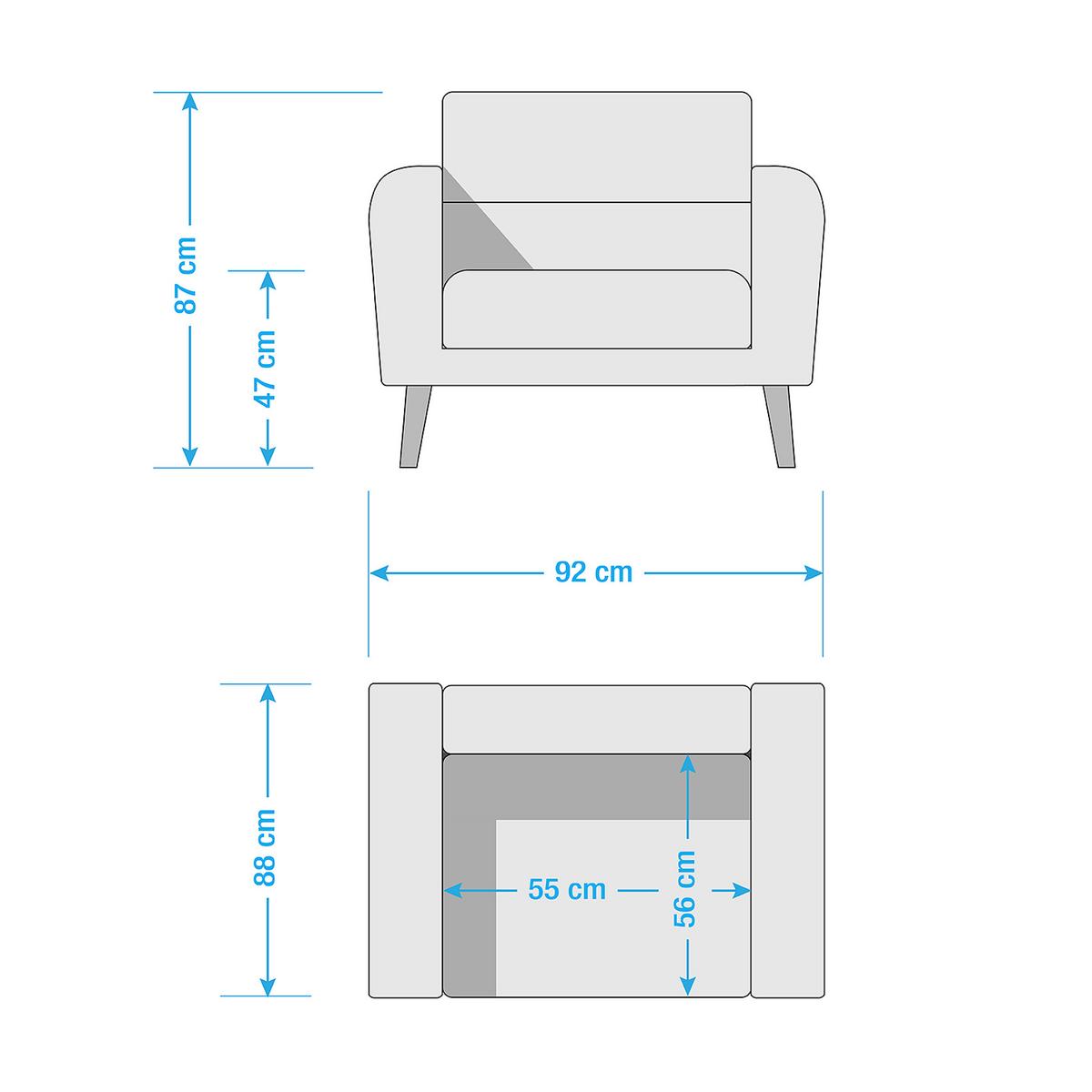 Sessel Tromso Gelb B: 92 Cm - Gelb/Buchefarben, Design, Textil (92/87/88cm) - Livetastic