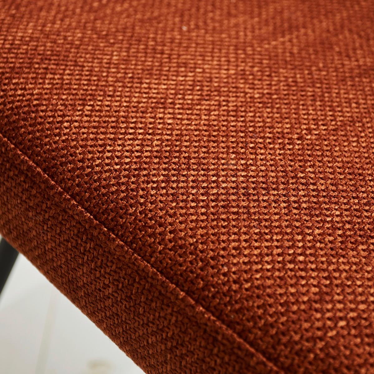 Armlehnstuhl Brest Orange B: 60 Cm - Schwarz/Orange, MODERN, Textil/Metall (60/88/63,5cm) - MID.YOU