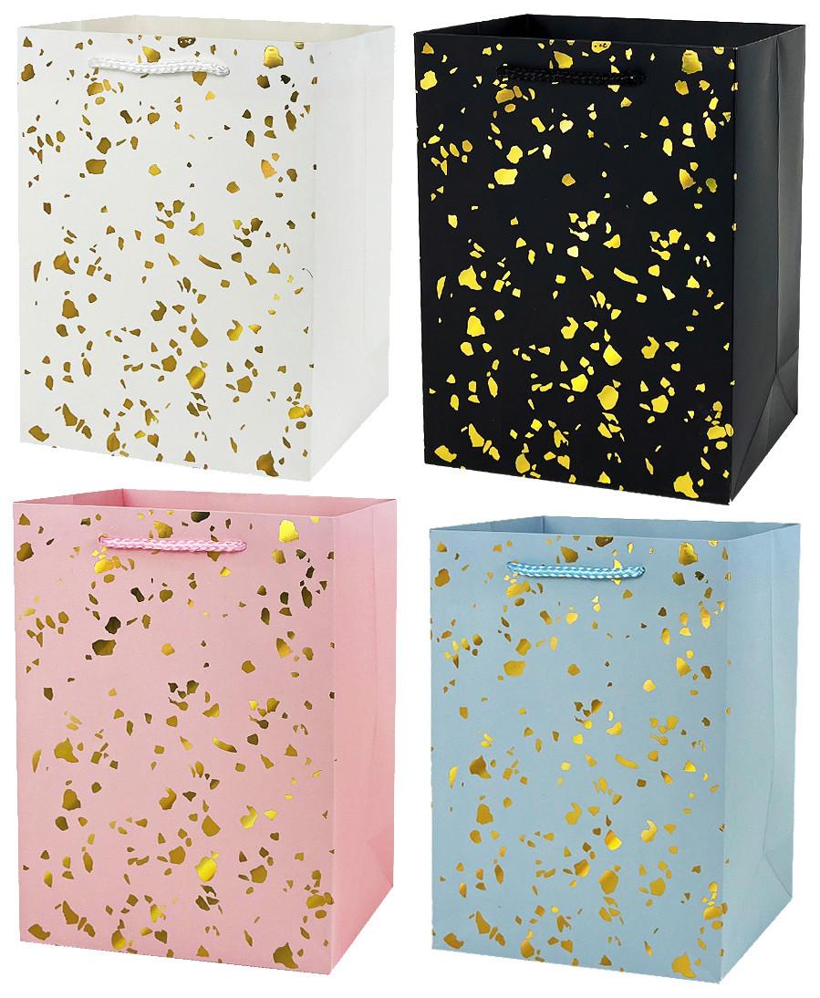 GESCHENKTASCHE GOLDEN DOTS L