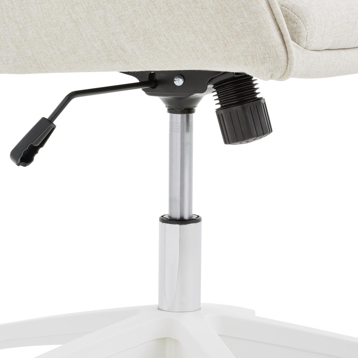 Bürostuhl Palermo Höhen- Verstellbar Beige Bis 140 Kg - Beige/Weiß, Design, Kunststoff/Textil (59/83-93/68cm) - Livetastic