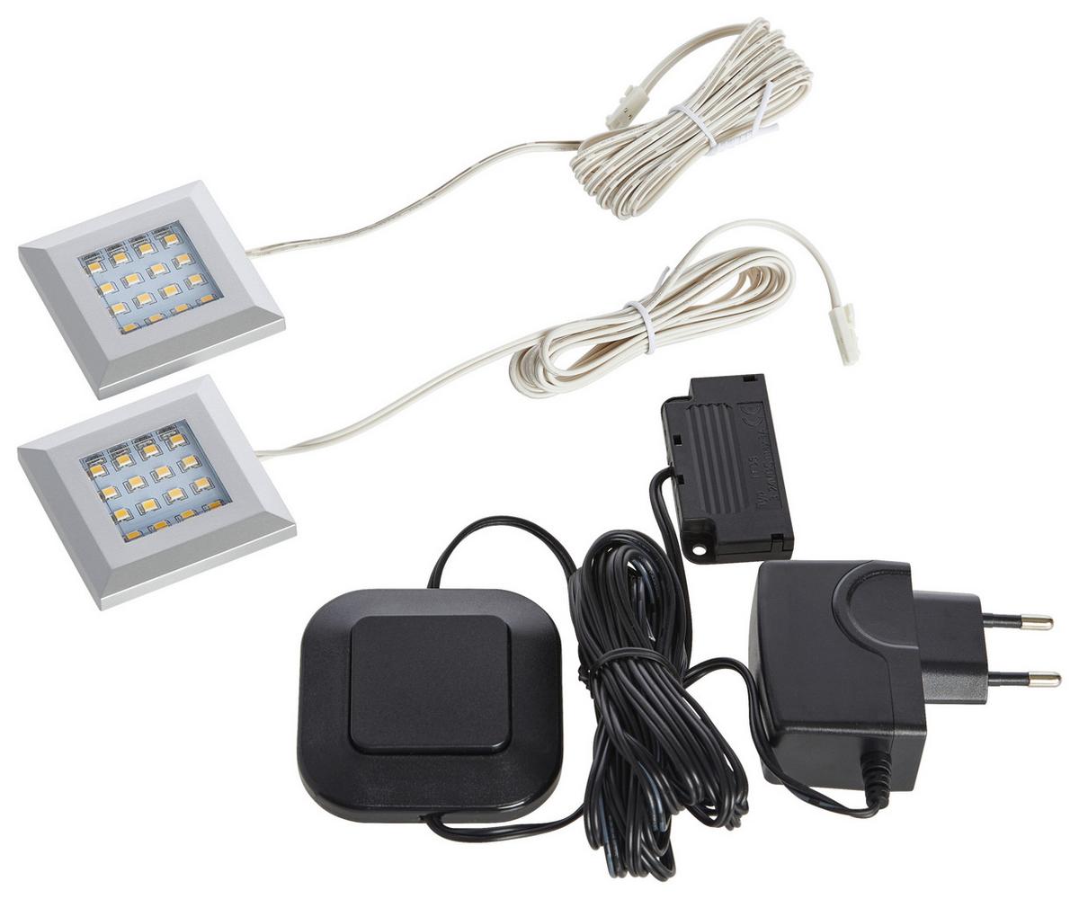 LED-SPOT-SET KANSAS - Schwarz/Weiß, KONVENTIONELL, Kunststoff (5,5/1/5,5cm) - Livetastic
