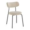 Zamatová stolička Lea - hnedá/béžová - čierna/béžová, Modern, kov/drevo (51/82/63cm) - Bessagi Home
