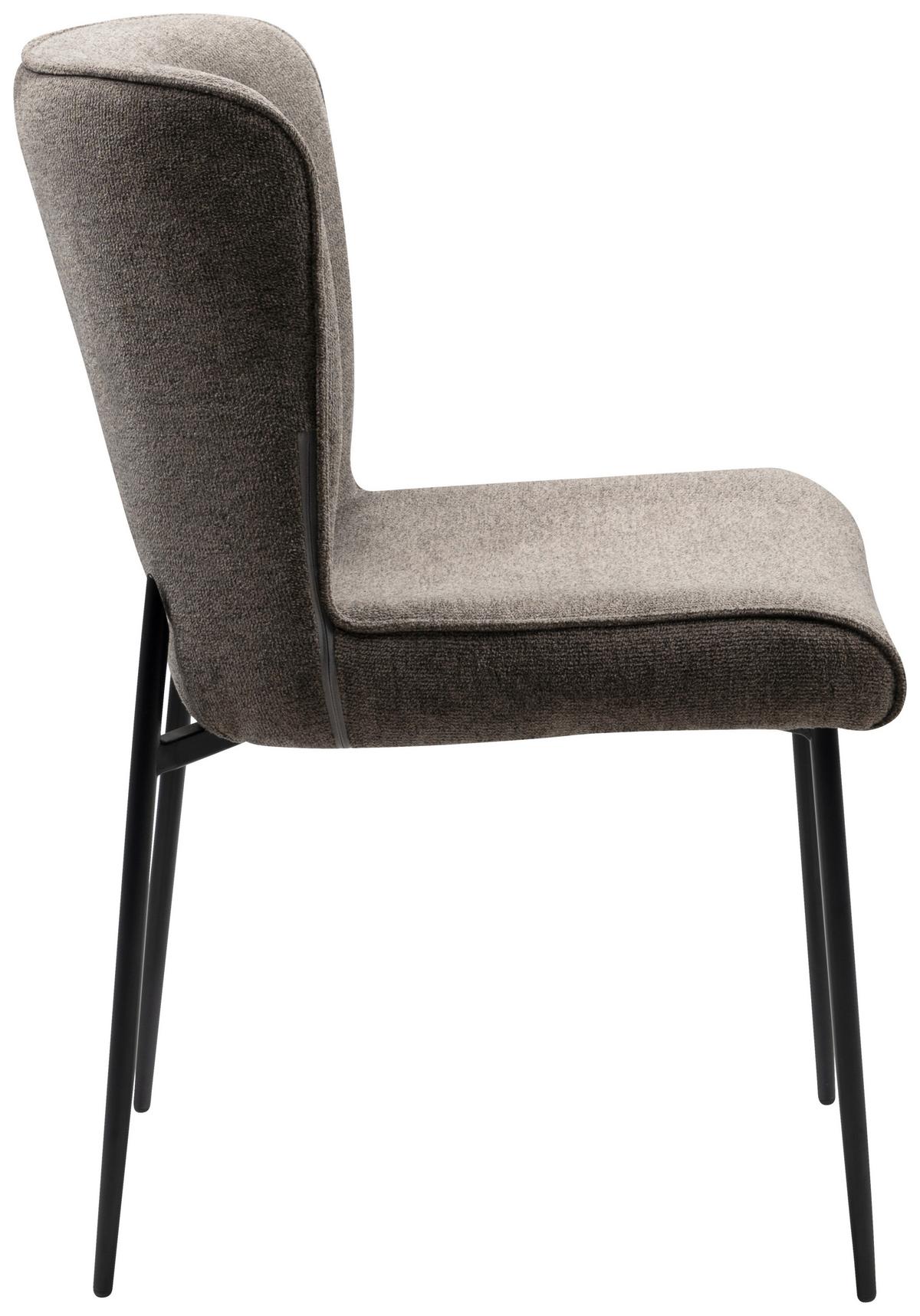 Stuhl Tom 70a - Schwarz/Grau, MODERN, Textil/Metall (49/83,5/59,5cm) - MID.YOU
