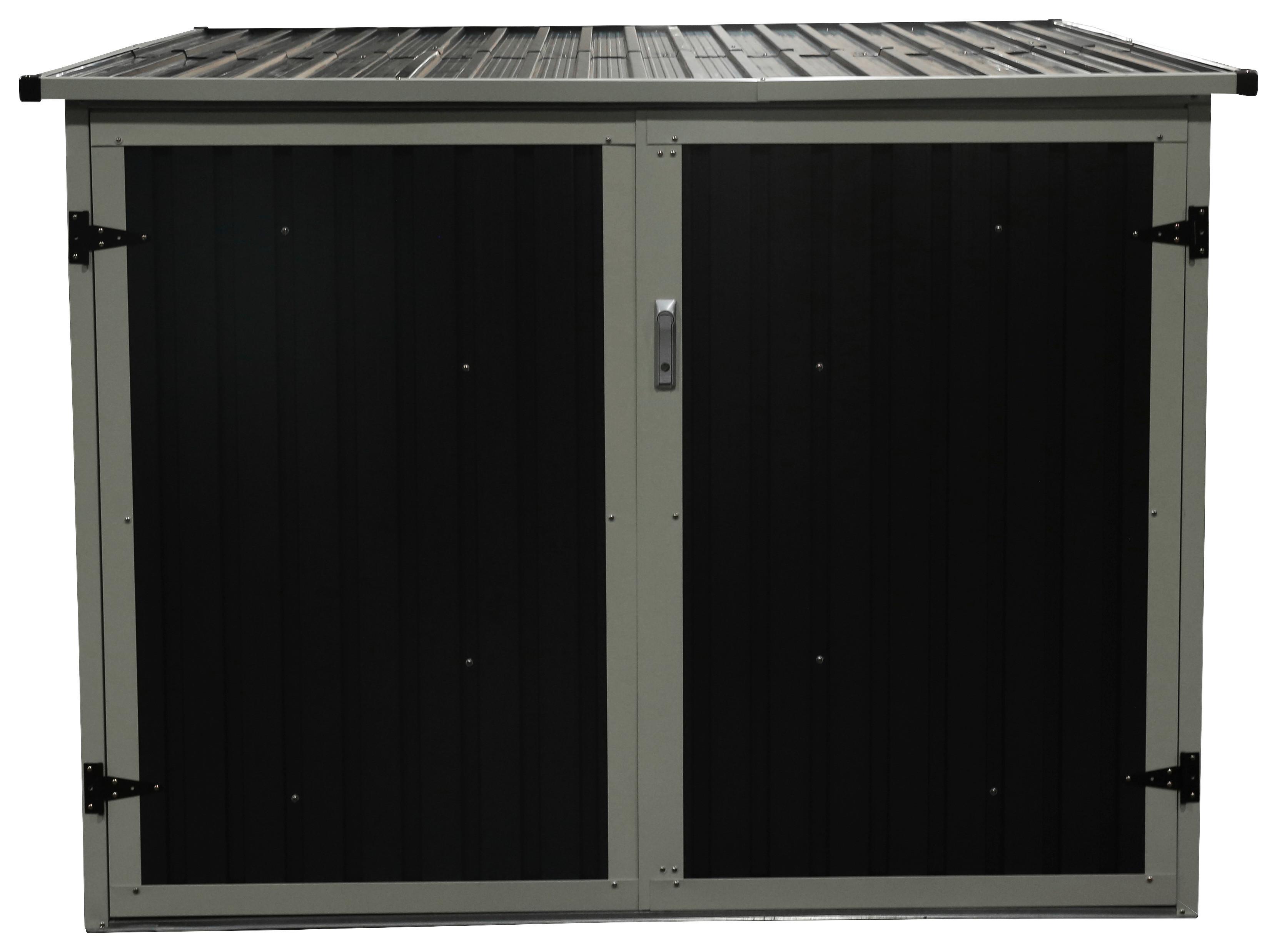 FAHRRADGARAGE FAHRRADGARAGE UND AUFBEW. BOX - Anthrazit, Basics, Metall (203/158/200cm)