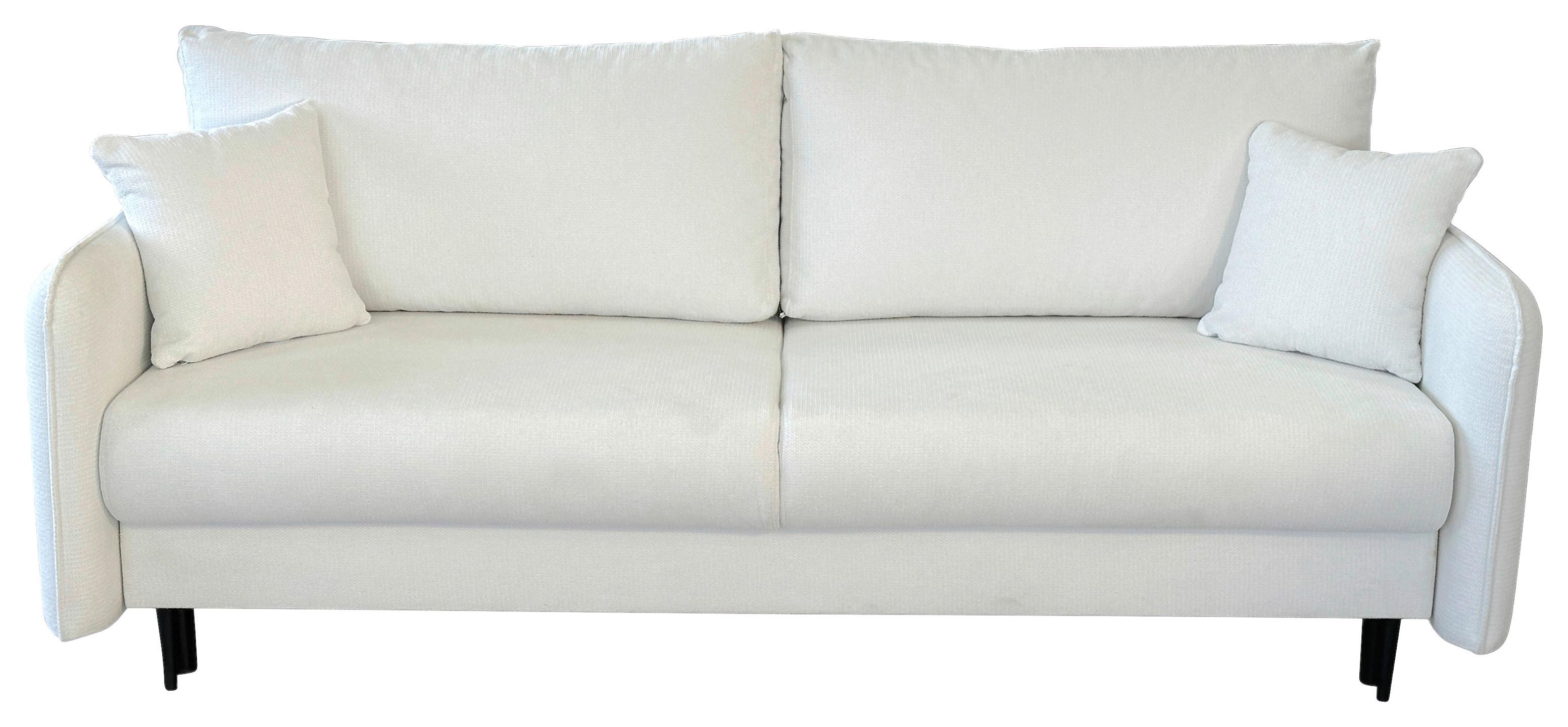 3-Sitzer-Sofa Mit Schlaffunktion Carine B: 216cm - Schwarz/Weiß, Design, Textil (216/96/102cm) - MID.YOU