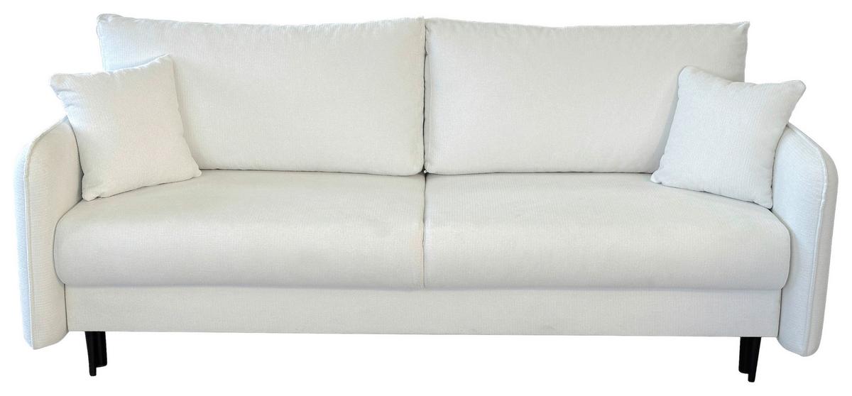 3-sitzer-sofa Mit Schlaffunktion Carine B: 216cm - Schwarz/Weiß, Design, Textil (216/96/102cm) - MID.YOU