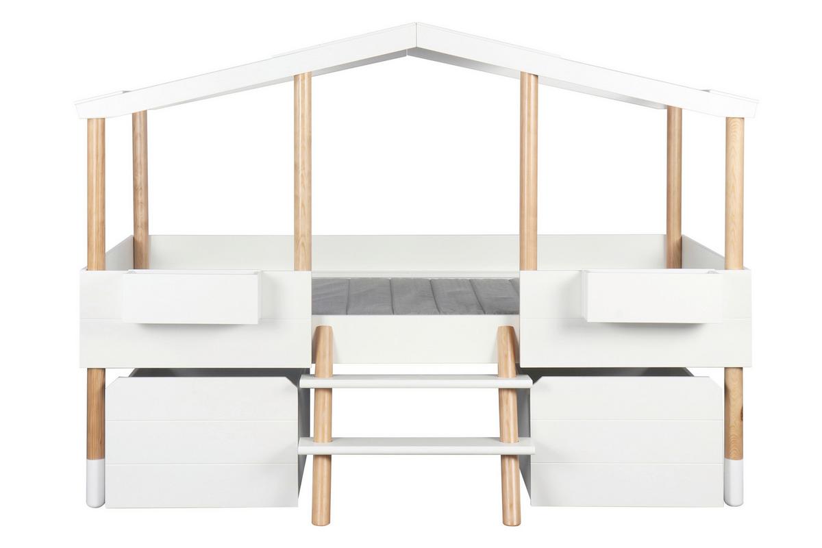 BETTSCHUBKASTEN Weiß B: 58cm - Weiß, Design, Holzwerkstoff (58/40/90cm) - Livetastic