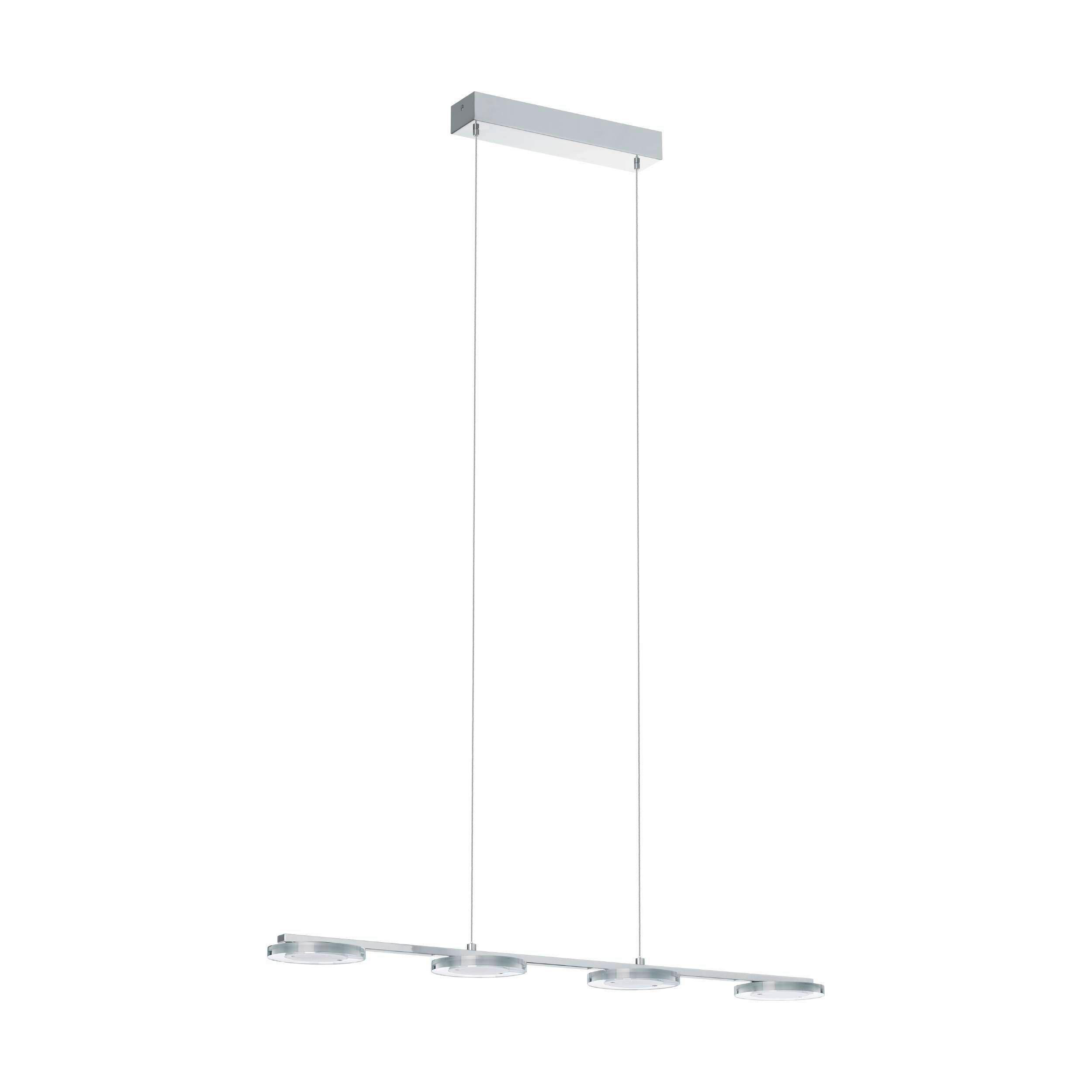 Hängeleuchte 94245* Cartama - Klar/Chromfarben, Design, Kunststoff/Metall (77,5/11,5/110cm) - Eglo