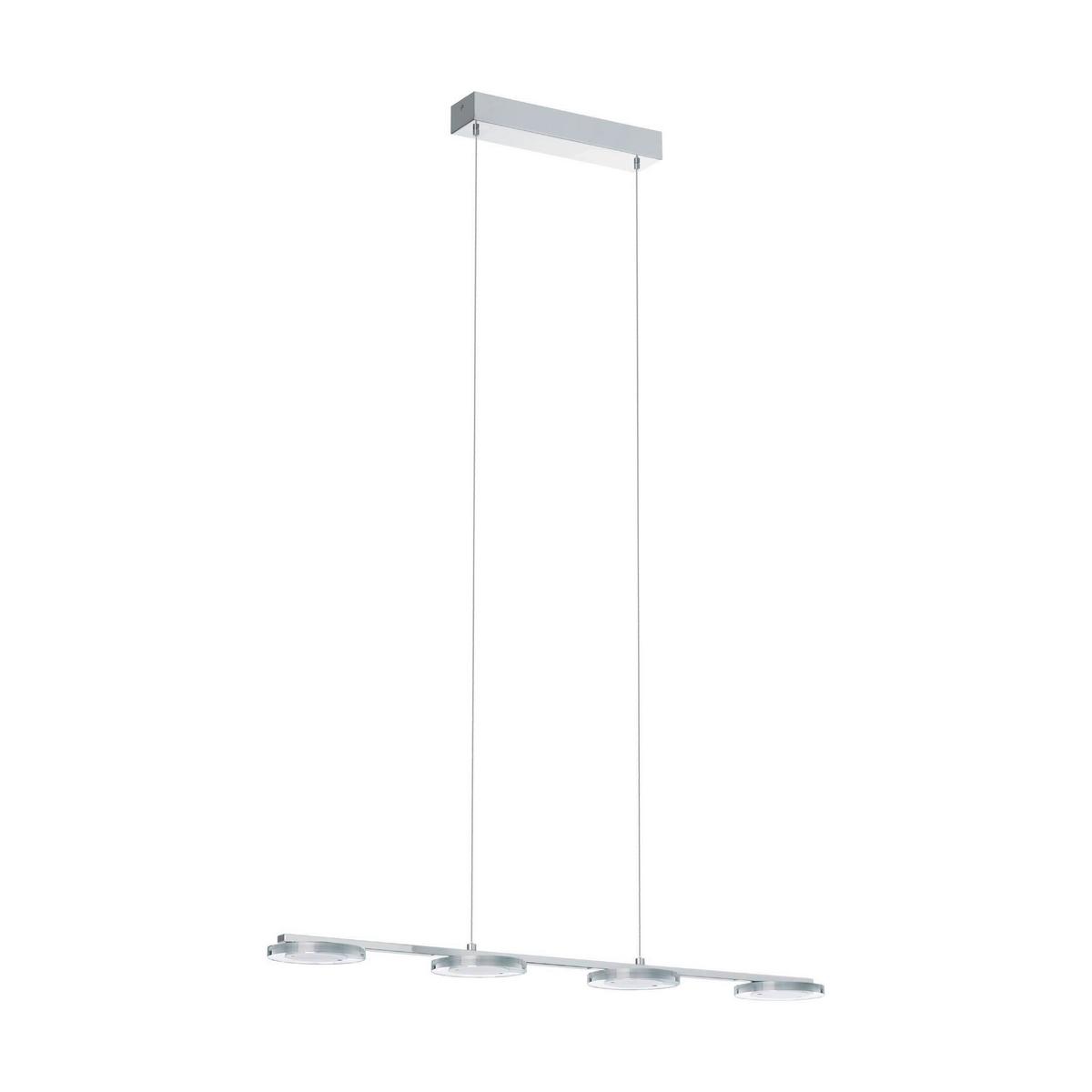 Hängeleuchte 94245* Cartama - Klar/Chromfarben, Design, Kunststoff/Metall (77,5/11,5/110cm) - Eglo