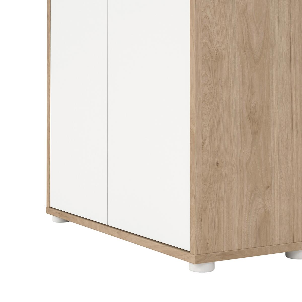 Aktenschrank Sign Weiß/Eichefarben, B: 79,6 cm - Eichefarben/Weiß, MODERN, Holzwerkstoff (79,6/207,7/34,3cm) - MID.YOU