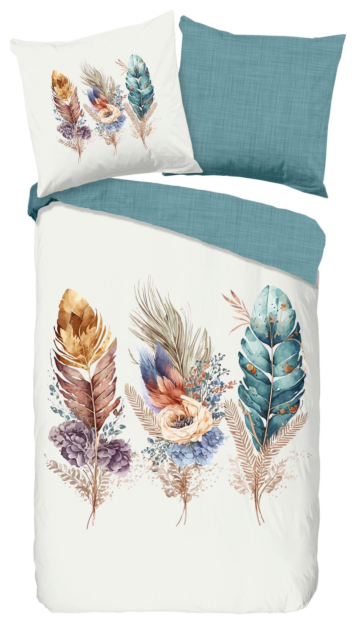 Wendebettwäsche Via Multicolor 135x200 Cm - Multicolor, Natur, Textil (135/200cm)