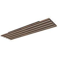 Led-deckenleuchte 67347d5cct Hayden - Dunkelbraun/Schwarz, Natur, Holzwerkstoff/Kunststoff (120/30/6cm) - Globo