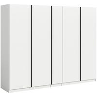 Drehtürenschrank Oakland, Weiß B: 230 cm - Weiß, MODERN, Holzwerkstoff (230/183/53cm) - MID.YOU