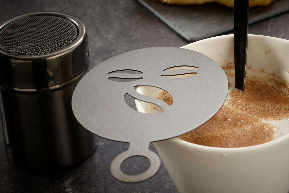 Kaffeeset Echtwerk Kaffeezubehör-Set - Schwarz, Design, Metall (10,5cm) - Echtwerk