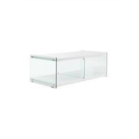 Beistelltisch Elementary Weiß L: 120 Cm - Weiß, Design, Glas/Holz (120/45/60cm) - Kayoom