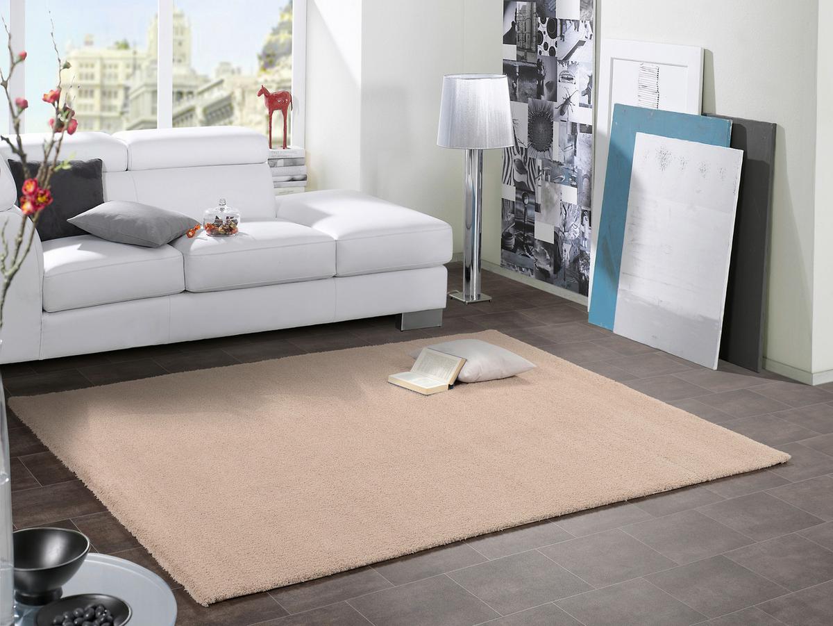 Webteppich Beige Sunshine 160x230 cm - Beige, Basics, Textil (160/230cm) - Novel