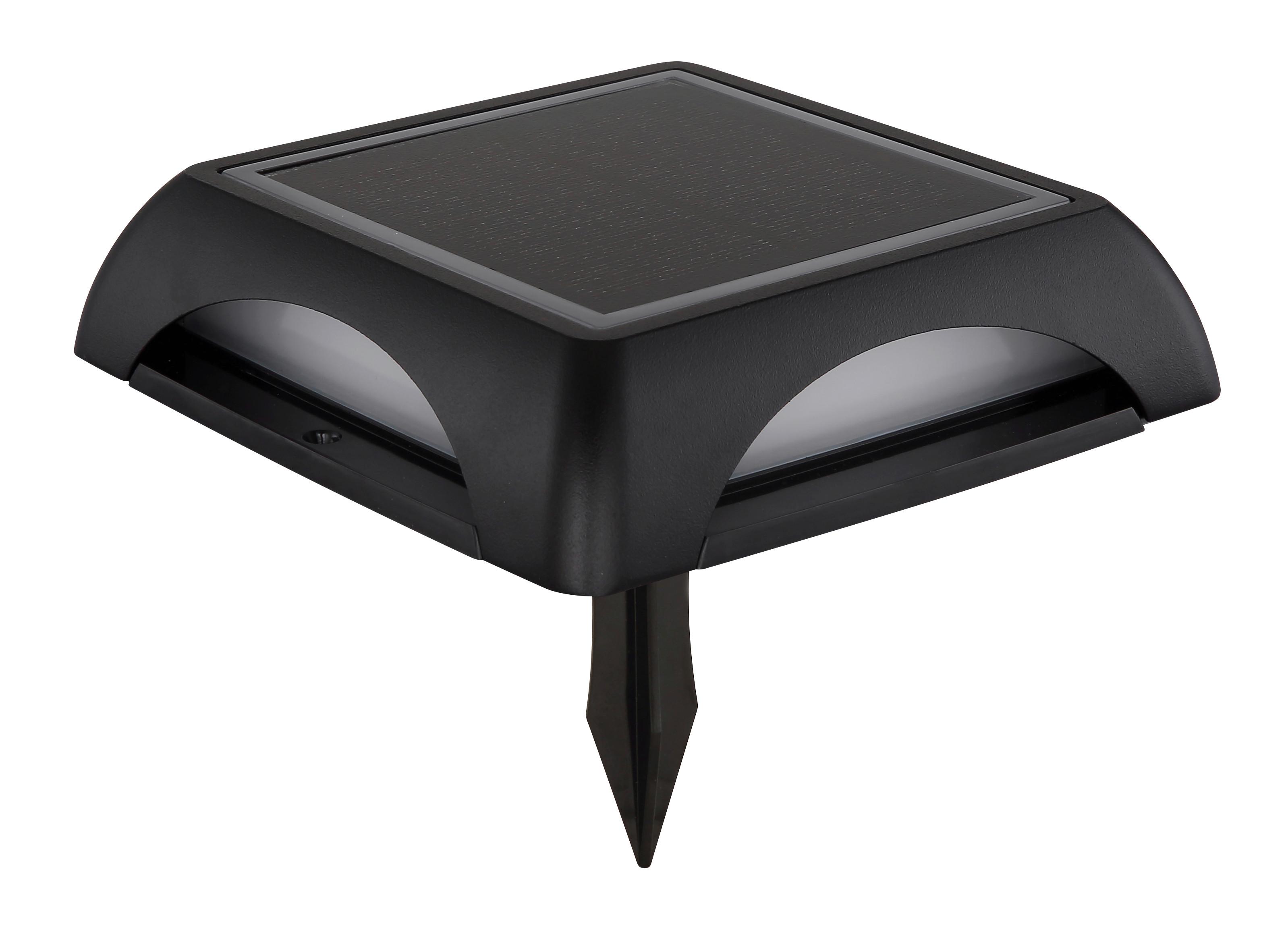 Solarleuchte 3000k, 10-60lm - Opal/Schwarz, Design, Kunststoff/Metall (14/14/3,6cm) - Globo