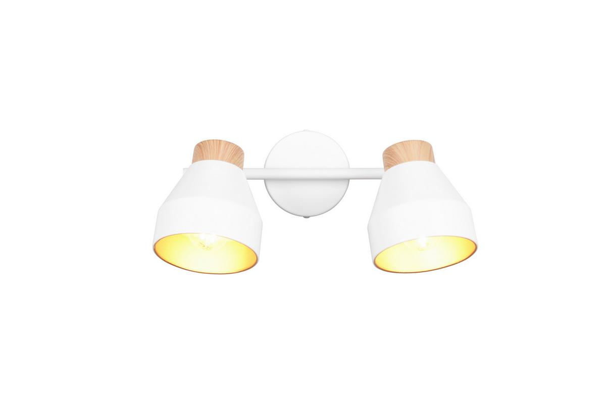 Strahler Valentin Braun Weiß Goldfarben L: 32 Cm - Goldfarben/Braun, LIFESTYLE, Metall (32/21/15cm)