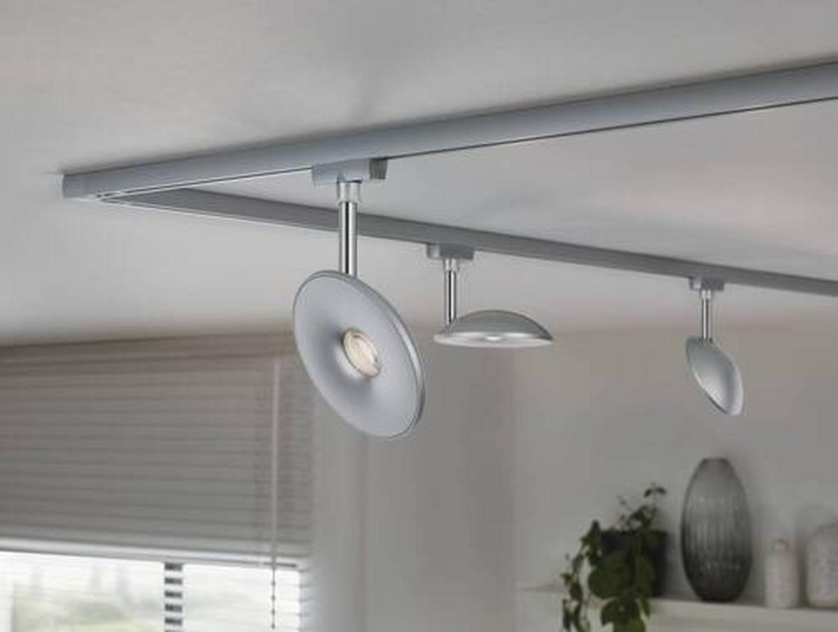 Schienensystem Schienenspot 96936 In Chromfarben, dimmbar - Chromfarben, Basics, Kunststoff (11,98/18,3/3,2cm) - Paulmann