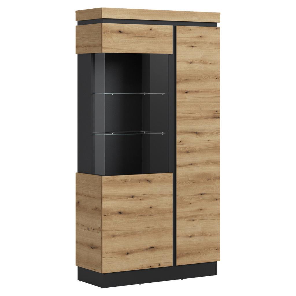 Vitrine Corte Grau/eiche Dekor B: 103,6 Cm