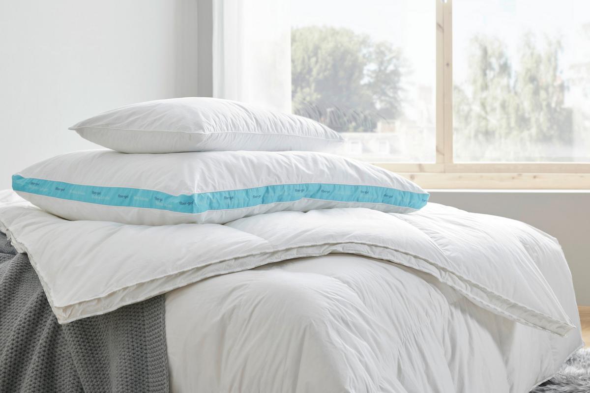Tříkomorový polštář Wellness, 70/90 cm - bílá, textil (70/90cm) - Nadana