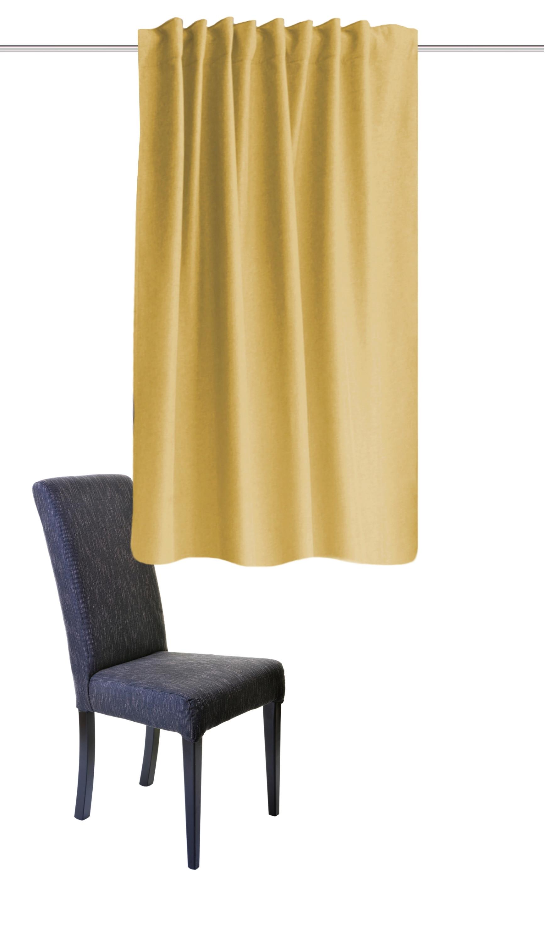 Wärmeschutzvorhang Gelb B: 135 cm - Gelb, Basics, Textil (135/145cm) - Schmidt W. Gmbh