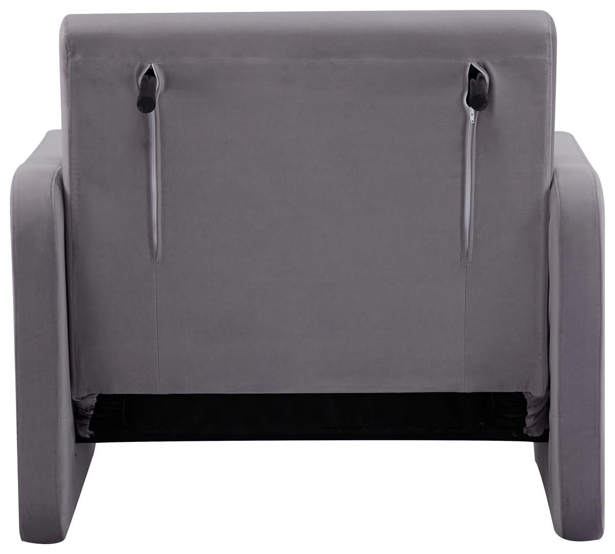 Polstersessel Mit Armlehnen York Stoffbezug Grau - Schwarz/Grau, Design, Holz/Textil (93/83/85cm) - Livetastic