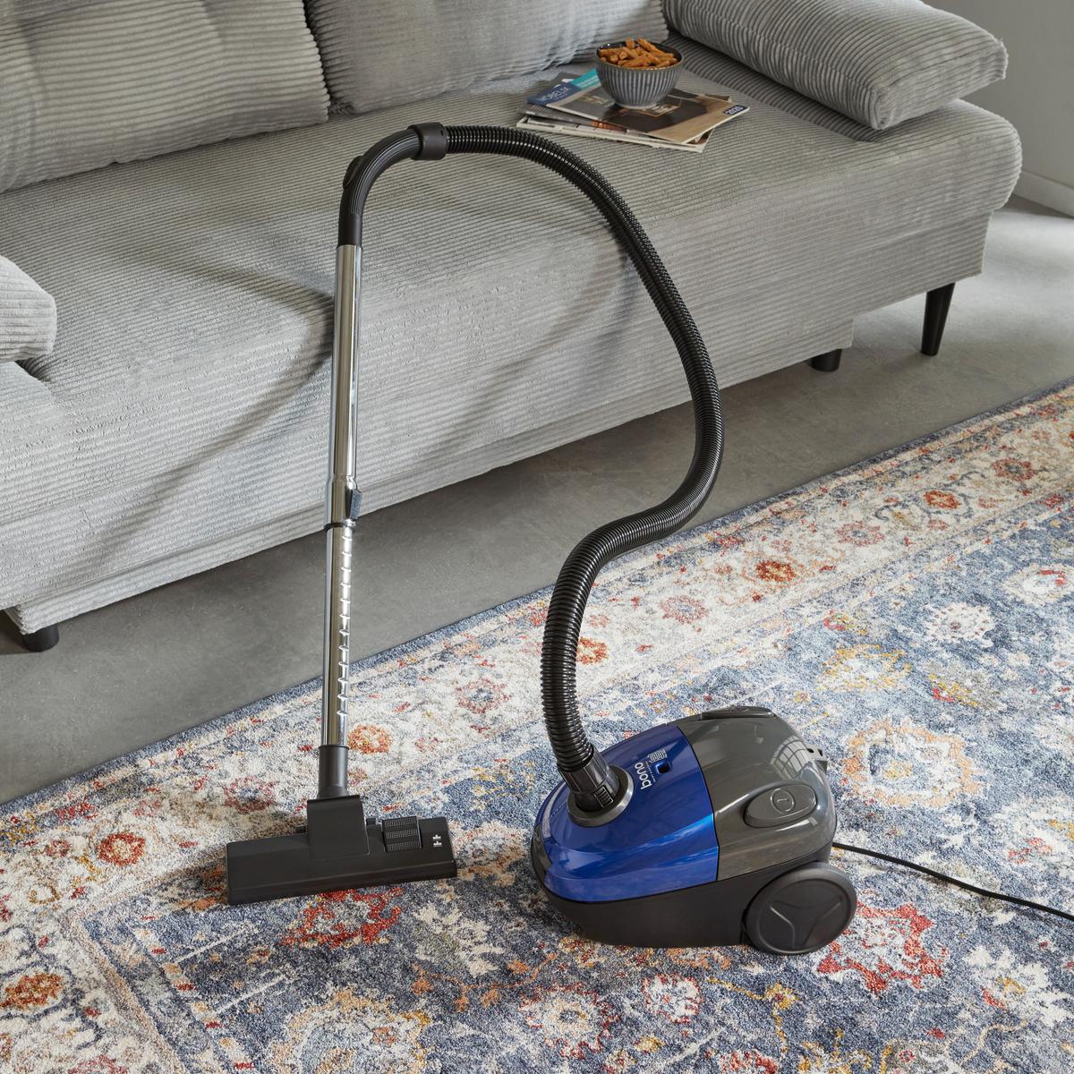 Staubsauger mit Beutel, Ravel +passende Filter 800w - Blau/Anthrazit, LIFESTYLE, Kunststoff/Metall (34,5/23,9/25cm) - Bono
